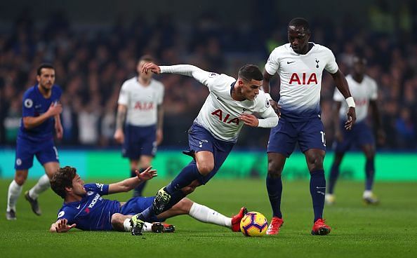 Spurs' forward line - including Erik Lamela - offered little penetration against Chelsea's defence